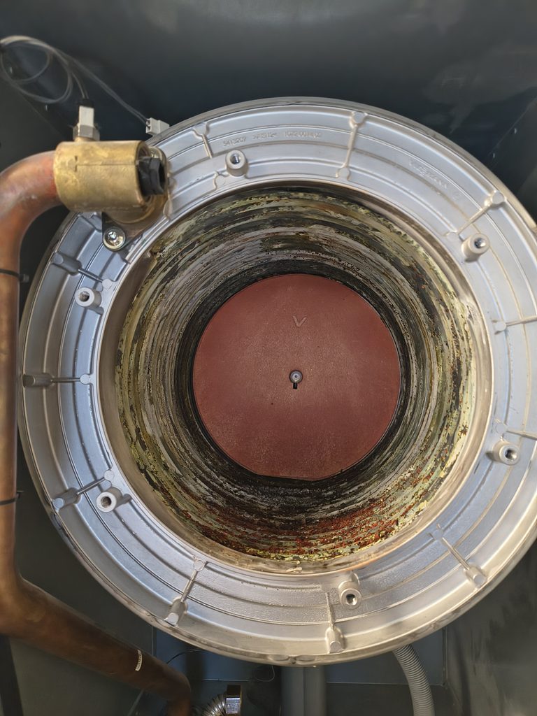 Загрязнение межвитковых каналов теплообменника Viessmann Inox-Radial